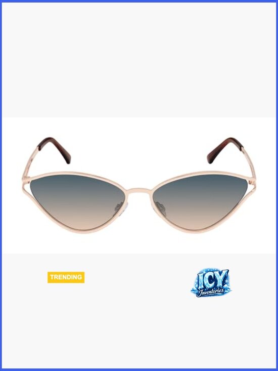 Metal Cat-Eye Vented Temple Detail Sunglasses